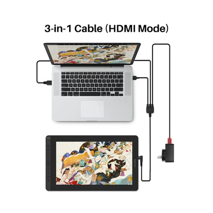 HUION New Arrival Kamvas 16(2021) Graphics Drawing Monitor Battery-free Digital Pen Tablet For Win/MAC And Android 120%s RGB.
