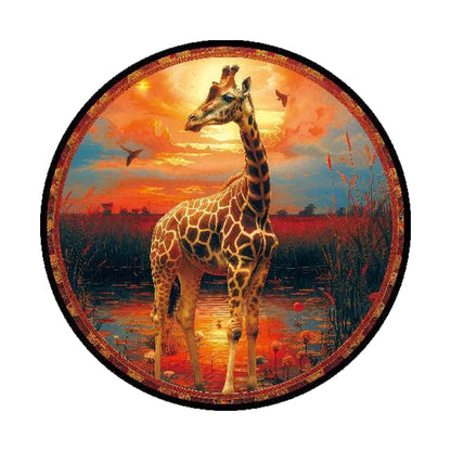 Giraffe Wooden Animal Puzzle Medium Difficulty Wood Jigsaws for Kids Adults Dragonfly Jigsaw Interesting Intelligent Toys.