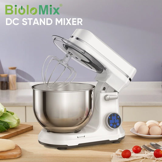 5L Kitchen Stand Mixer, 1200W 11-Speeds DC Motor, Digital OLED Screen, Electric Food Mixer with Dough Hook, Whisk.