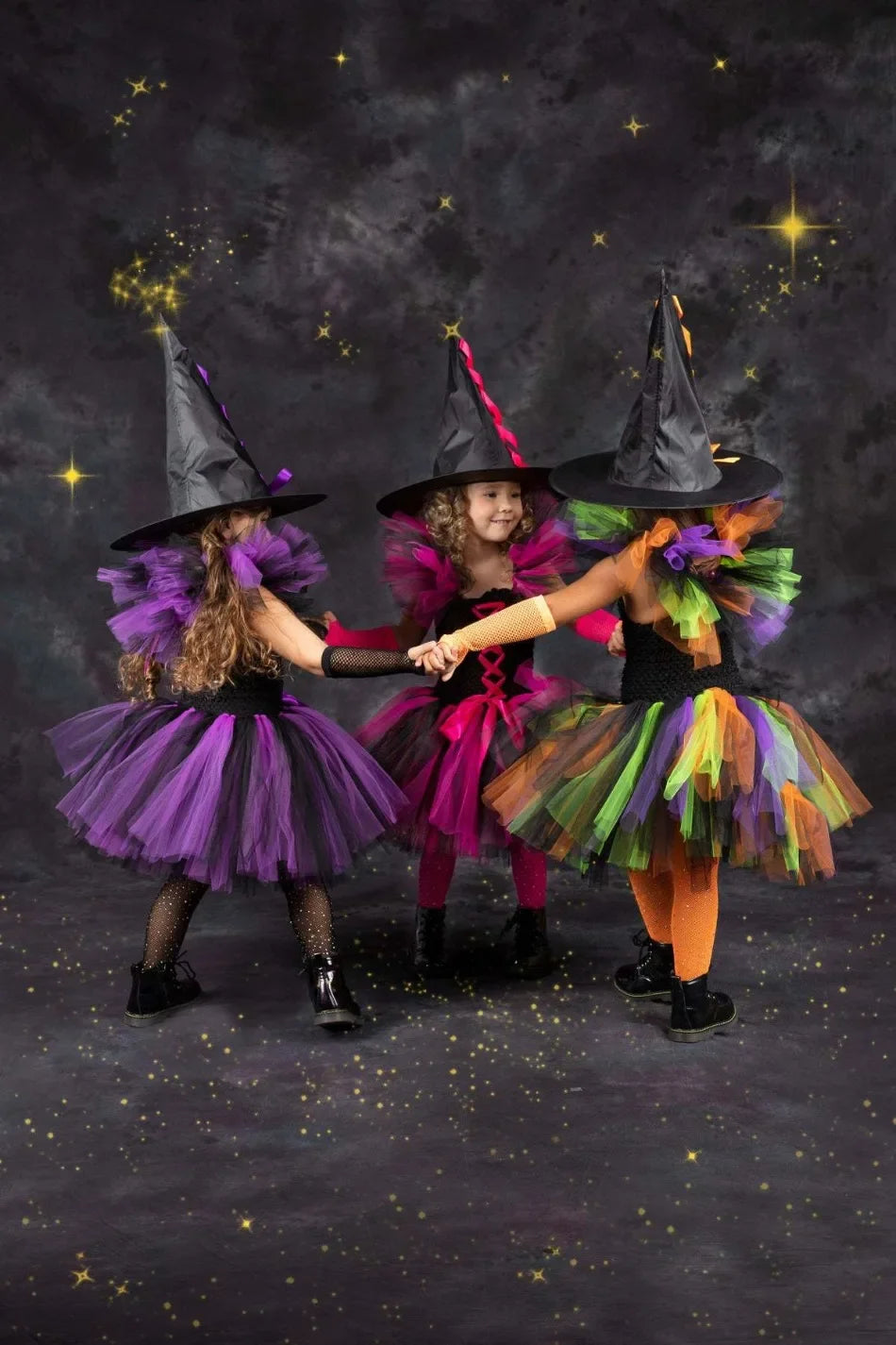 Halloween Malefice Kostüm für Kinder Karneval Party Kleidung Set Hexe böse Königin Cosplay Kostüm für Mädchen Phantasie Tüll Tutu Kleid.