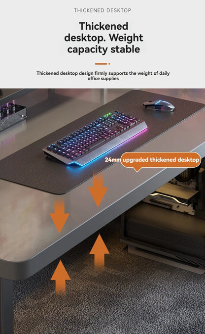 Computertisch, Desktop, Schlafzimmer zu Hause, Schülerlernen, Schreiben, Internet-Netzwerk, roter E-Sport-Schreibtisch, Miethaus, einfaches Büro