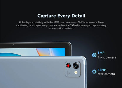 Cubot TAB 60, 2024 New Android Tablet, Octa-Core, 8GB RAM (4GB+4GB), 128GB ROM, 10.1-Inch HD+ Screen, 6000mAh, OTG, WiFi 6.