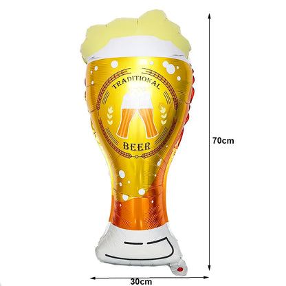 Oktoberfest Party Dekorationen Bier Banner Ballon 40. Kuchen Topper Anzahl Ballon für Deutsches Bier Geburtstag Party Supplies Gefälligkeiten.