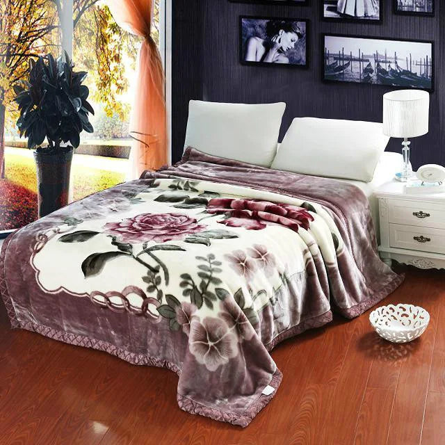 Super Soft Warm Fluffy Weighted Blanket Double Layer Raschel Mink Blanket For Double Bed Winter Bedspread Thick Blanket.