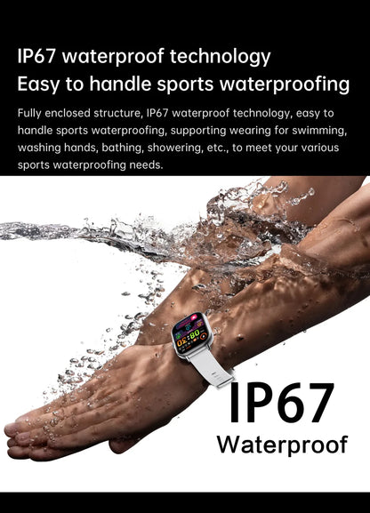 2025 2.01'' Smart Watch Bluetooth Call Play Music Smartwatch Fitness Clock Sport Waterproof Watches for Men Women iPhone Android.