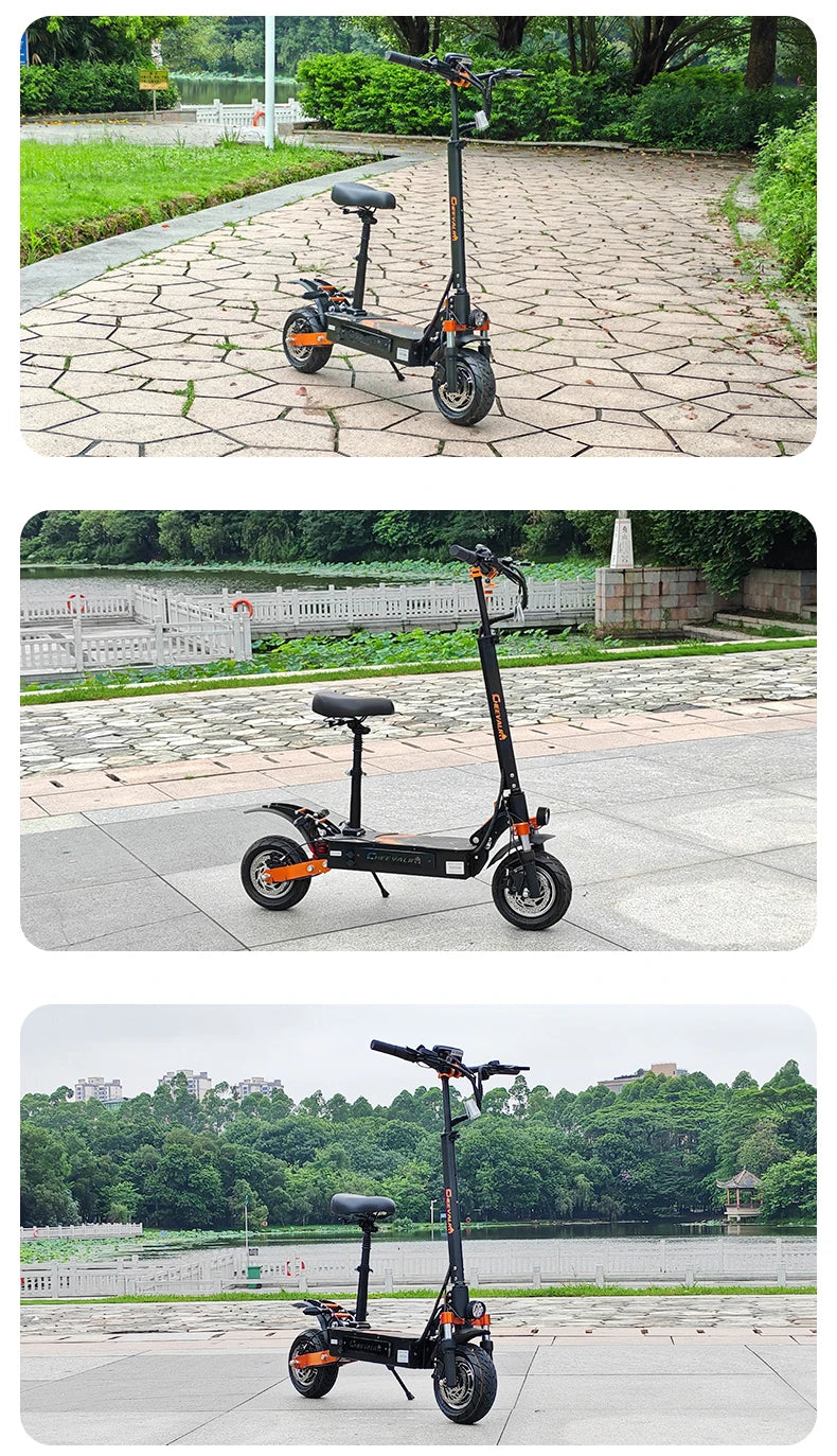Cheevalry S10 Electric Scooter 2*1600W Motor Adult EScooter 52V 33AH Battery E-Scooter 10 Inch Tire City Commuter EScooter.