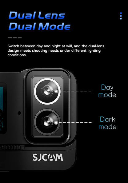 SJCAM SJ20 4K Anti-Shake Action Camera Dual Lens Waterproof 5G WiFi Touch Screen Motion Detection Multifunctional Sports Cam.