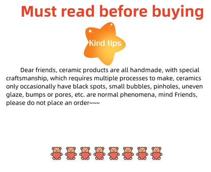 INS High Beauty Plate Vintage French Red Checkered Bear Plate Cute Ceramic Round Plate Dessert Breakfast Creative Dish Circular.