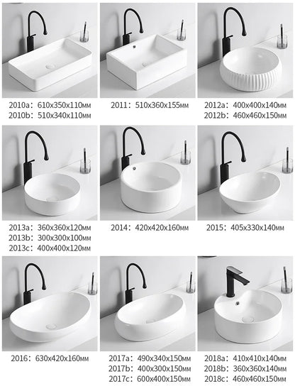 Arbeits platte Waschbecken Seite Entwässerung Keramik Waschbecken Balkon Waschbecken Kunst becken Einzel becken quadratischer Kreis