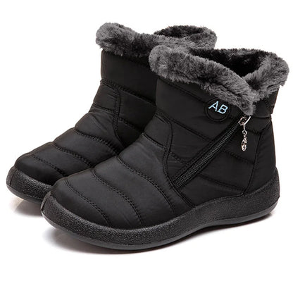 Snow Women Boots Comfortable Women's Boots Waterproof Women Shoes Zipper Shoes Woman Soft Fur Women's Winter Boots Botas Mujer