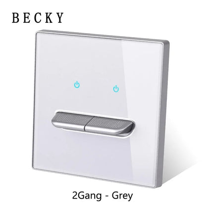 Glasscheibe Wand schalter LED europäische 16a Steckdose Retro Kippschalter eu uk Standard 2-Wege-Buchse 1-4gang USB Home Dekoration