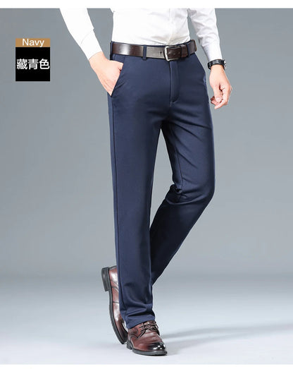 Top Quality New Brand Casual Fashion Long Pants Business Hight Stretch Straight Comfortable Korean Trousers Men Clothing.