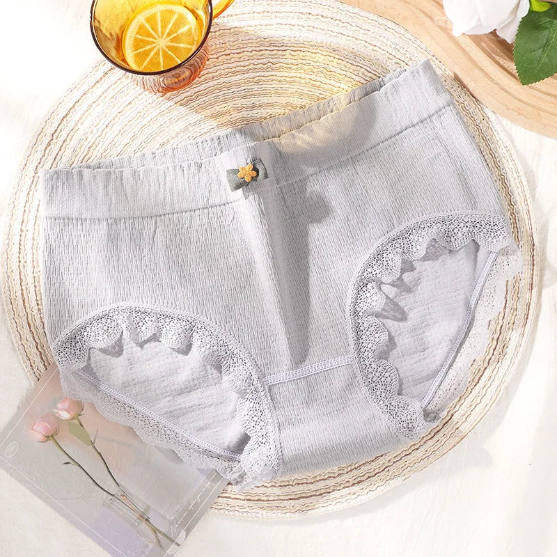 4Pcs Plus Size Underwear Women's Panties High Waist Sexy Panties Seamless Briefs Female Girls Lingerie Graphene Pantys Ladies.