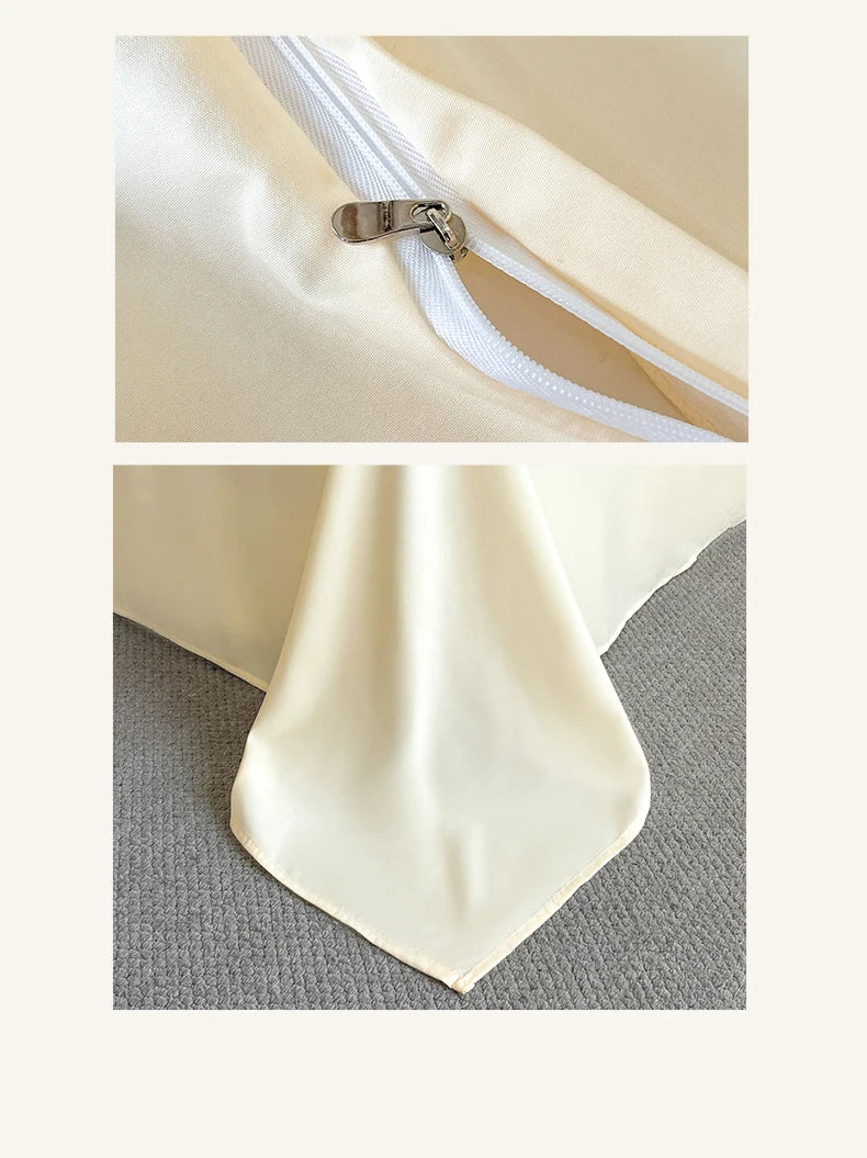 2025 new solid color princess wind-washed cotton skin-friendly cotton twist lace craftsmanship beautiful series four-piece set.