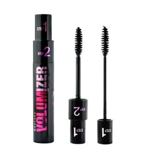 Make up 2in1 Double Purpose Mascara Waterproof and Sweatproof Curling Brushes Makeup Eye Fiber Mascara Eyelash Eyelashes Black.