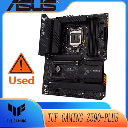 ASUS TUF GAMING Z590-PLUS WIFI LGA 1200 Intel Z590 ATX M.2 Desktop Motherboard.