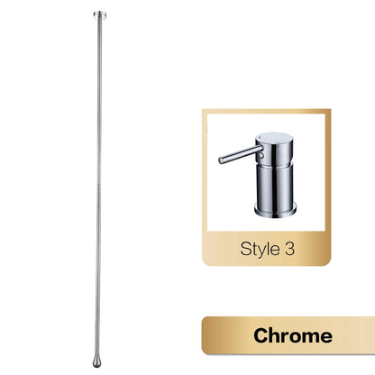 Luxuriöser Badezimmer-Wasserhahn aus gebürstetem Goldmessing im Deckendesign mit doppelter Steuerung von Hot & Cold-Waschtischarmaturen. Einfacher und anpassbarer Wasserhahn