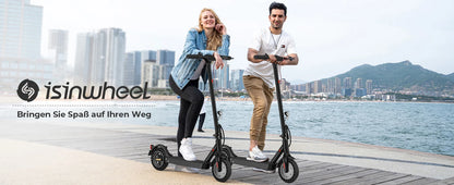 Isinwheel E9TMax Foldable Electric Scooter 500W 10Ah Battery 36V Up to 20 Km/h Adult City E-Scooter.