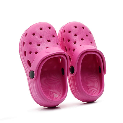 Kids Sandals Hole Children's Shoes Slippers Soft Anti-Skid Simple DIY Design Hole Baby Shoes Sandy Beach For Boys Girls.