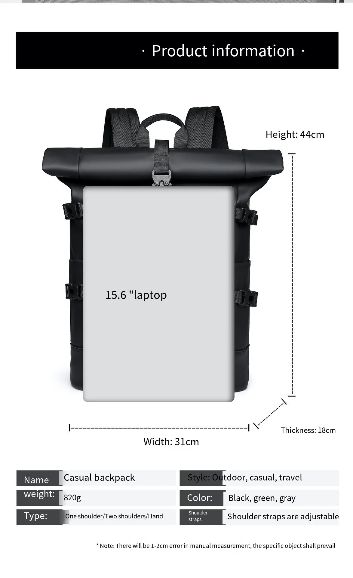 Trendiger Rucksack, Unisex-Freizeitrucksack, Kurzstrecken-Reisetasche für den Außenbereich, personalisierter Laptop-Rucksack, multifunktionale Aufbewahrungstasche mit großem Fassungsvermögen