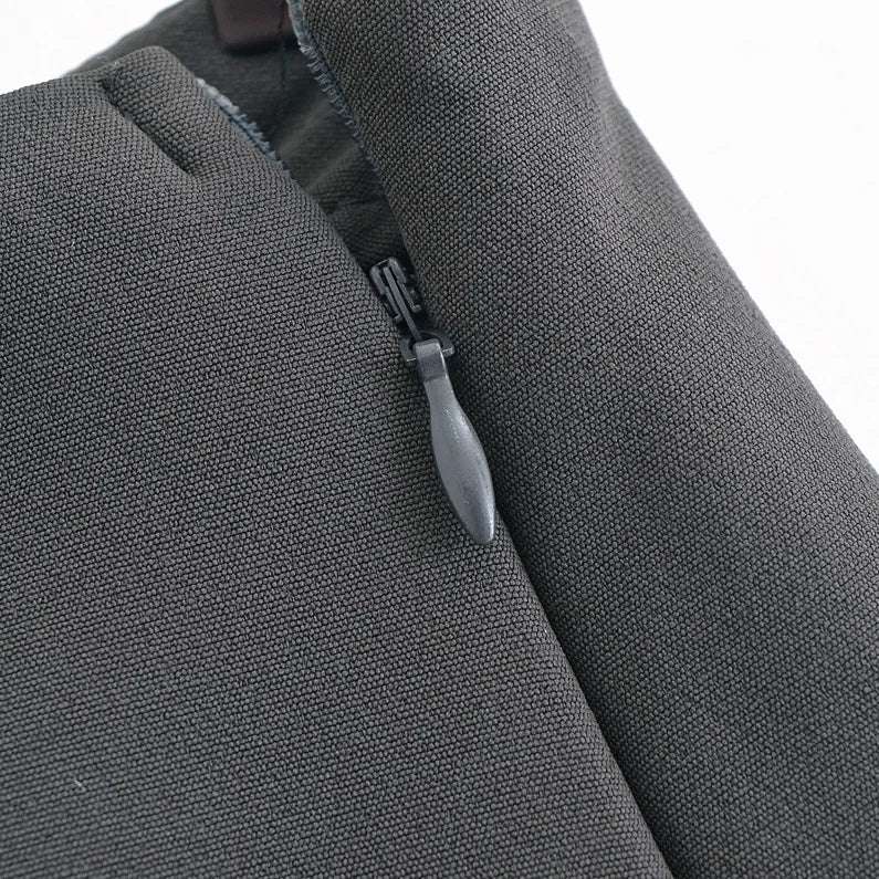 TRAF Shorts for Women Fashion Autumn Winter New Comfortable Casual Solid Color Side Zip Middle-waisted A-line Culotte Skirt Pant