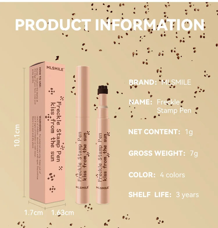 Natural Freckle Pen Waterproof Simulation Fake Spot Makeup Tool Lasting Waterproof Face Dot Spot Pen Eyeliner Korean Cosmetics.