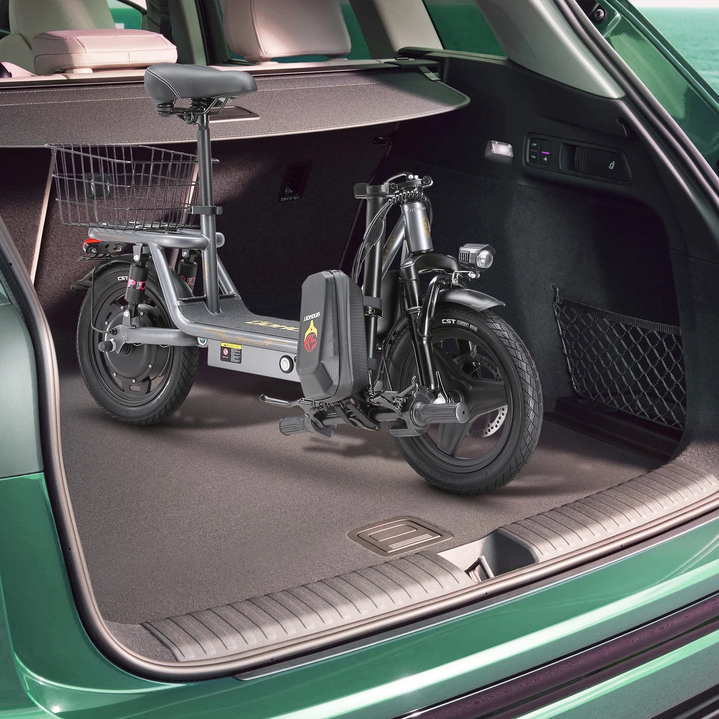 K14 Electric Scooter 500W Peak Motor, 14'' Tires,36V 15.6Ah Battery,32km/h Max Speed,50-60km Range,350W Rated Motor, Disc Brakes.