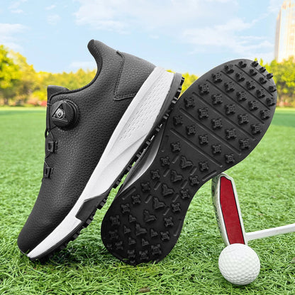 2025 New Men's and Women's Golf Shoes Outdoor Professional Training Golf Nailless Anti Slip Leisure Walking Shoes.