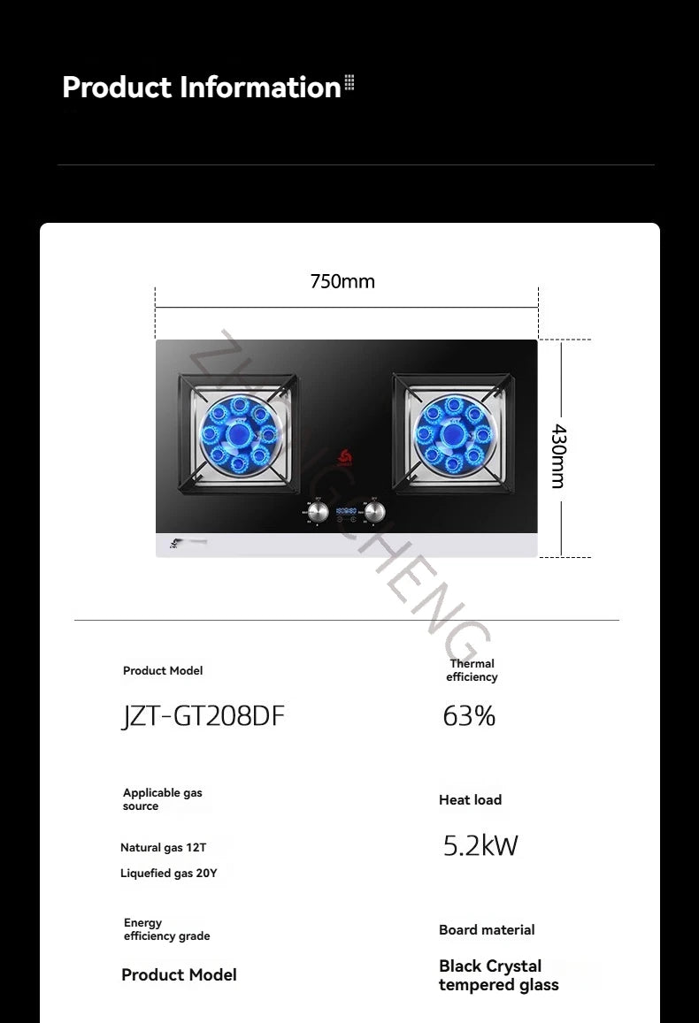 Natural Gas Cooking Stoves Embedded Liquefied Gas Cooking Stoves Household Double Stoves..