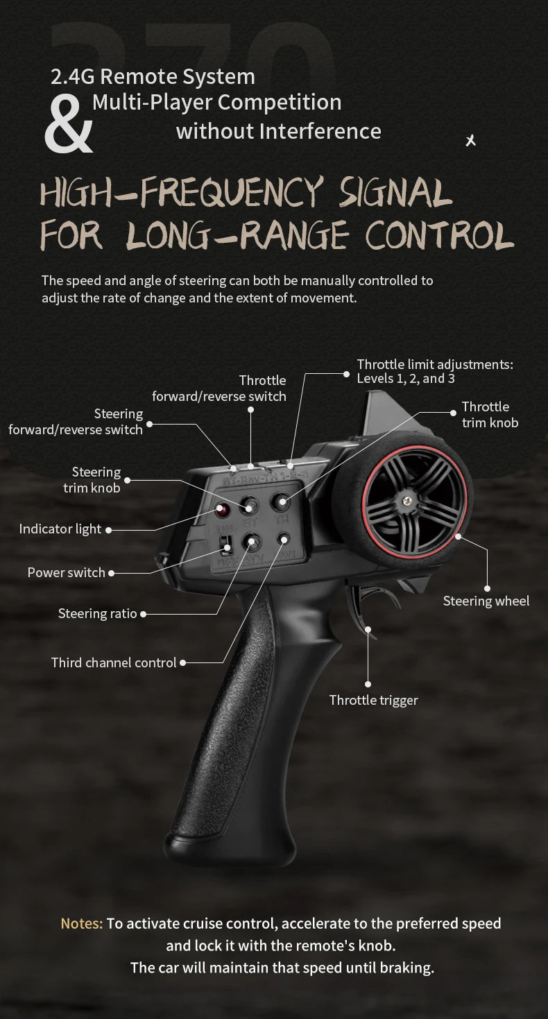 1/18 RC Climbing Car 4WD Off-road Remote Control Vehicle RTR Rock Crawler Big-wheel 4x4 Electric Truck Model Toys for Kids.