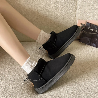 New Women Winter Ultra Mini Boots Designer Australian Platform Leather Warm Ankle Fur Booties Luxury Snow Boots