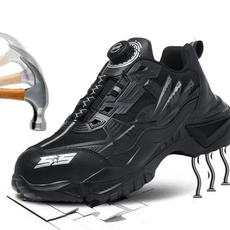 Men's Military Tactical Boots Army Boots Men Side Zipper Military Boots Men Anti-Slip Ankle Boots Work Safety Shoes Hiking Shoe.