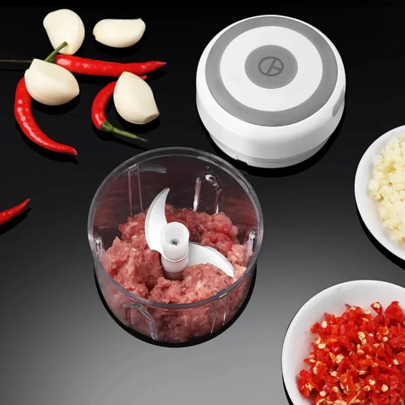 100ML/250ML Mini Electric Garlic Chopper USB Meat Grinder Garlic Masher Machine Sturdy Durable Crushed Ginger Vegetable Crusher.