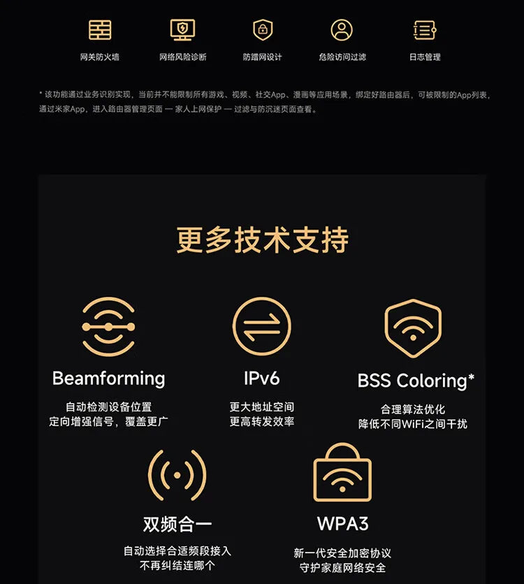 Xiaomi Router BE6500 Wi-Fi 7 4-Core 2.5G Ethernet Port lOT Intelligent Linkage Mesh Networking MLO Dual Bands Mijia APP Control