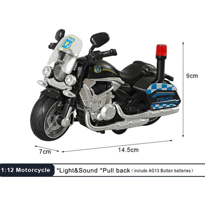 1:12 Sound Light Motorcycle Alloy+Plastic Moto Car Model Diecast Play Vehicles Decoration Collection Boy Toys For Children Gift