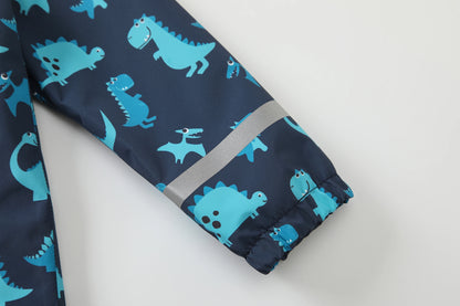 HONEYKING Boys Raincoat Suit Kids Clothing Set Comfortable Breathable Rain Suit with Jacket And Trousers for Children.