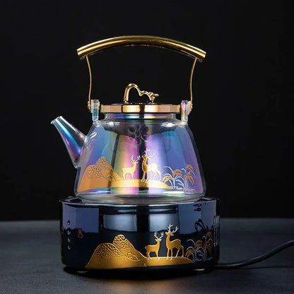 220V High-Temperature Resistant Electric Tea Stove & Tea Kettle Set for Home Use A.