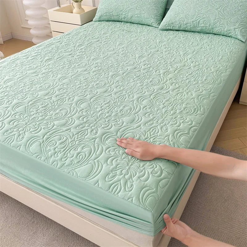 Waterproof Mattress Protector Queen King Quilted Thick Mattress Cover Anti-bacterial Fitted Sheet Bed Pad Cover 1pc