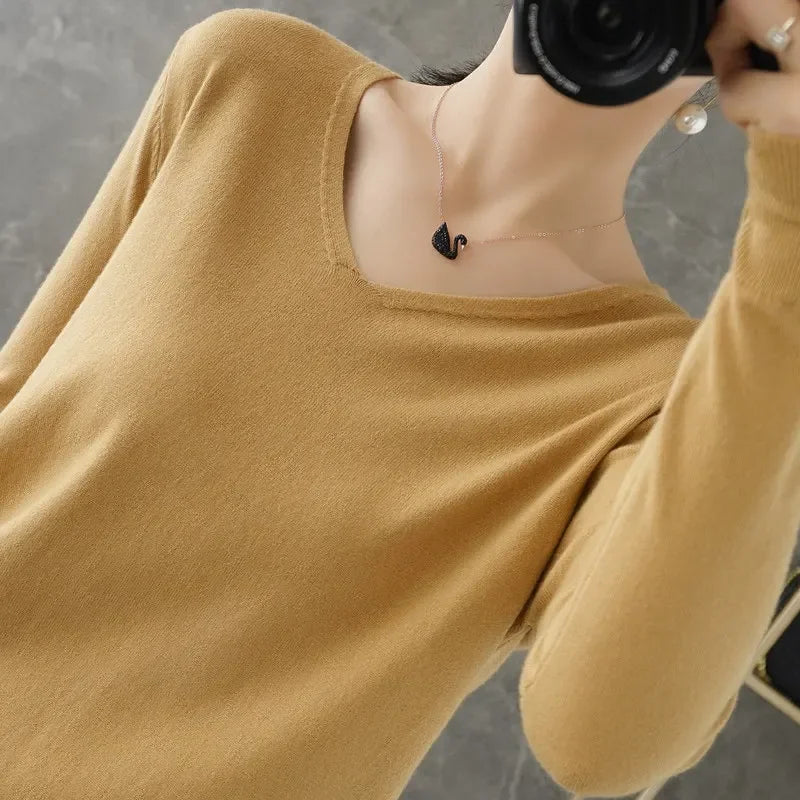Frauen Pullover Herbst Winter V-ausschnitt Strickwaren Lange Hülse Lose Kaschmir Pullover Pullover Dame Günstige Qualität Jumper Gestrickte Tops