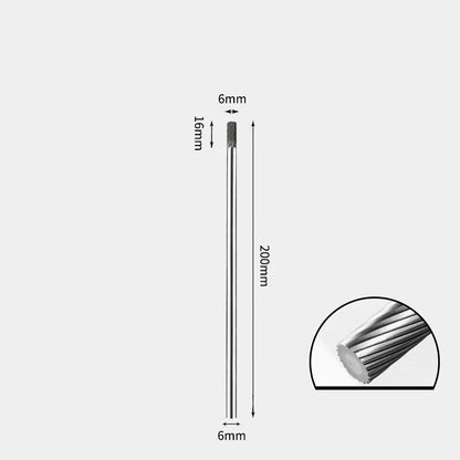 Hartmetallfräser, Wolframstahl-Schleifkopf, zylindrisch 6 mm, AE AX AX Metallfräser