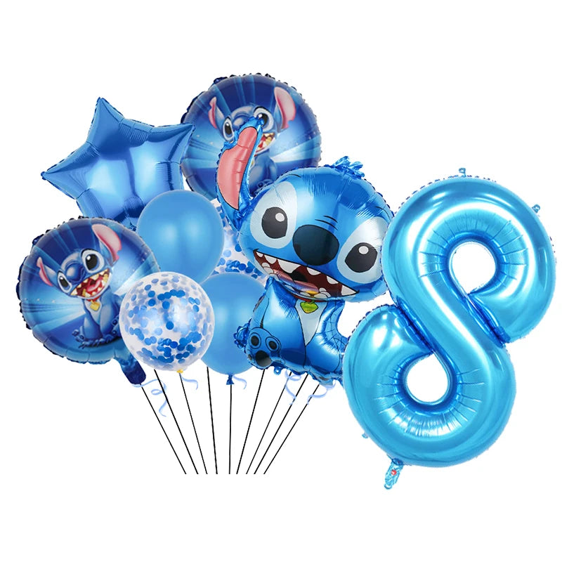 Disney Stitch Luftballons Partyzubehör Kinder Cartoon Lilo Stitch Thema Winkelballon Alles Gute zum Geburtstag Dekoration für Babyparty