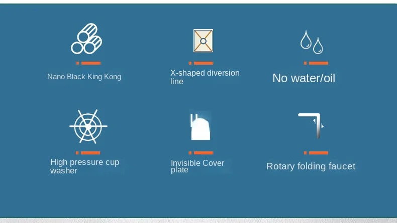 Multifunctional Nano Stainless Steel Kitchen Sink with Cover Plate, Thickened Single Basin Island Table Sink 88*51*22CM