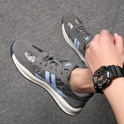 Genuine Leather Lift Sneakers Men Height Increase Insoles 6/8cm High Quality Elevator Shoes Comfortable Breathable Casual Sports.