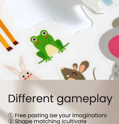 Kids' Reusable Castle Jelly Sticker Book Multi-Theme DIY Creative Jelly Stickers Portable Quiet Busy Book Montessori Sticker Toy.