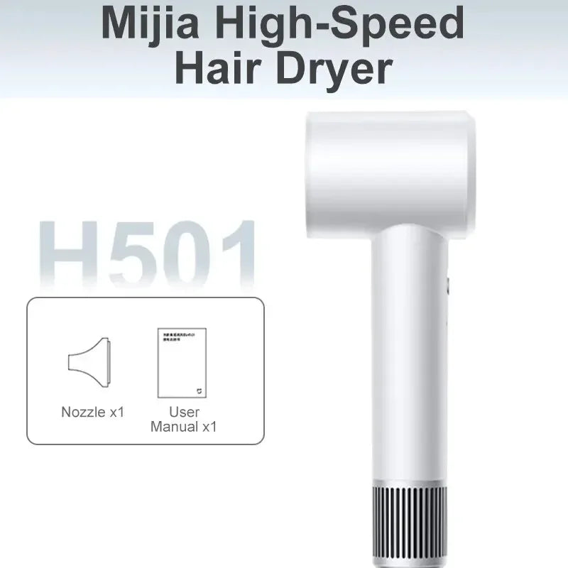 Original Xiaomi Mijia H501 High Speed Anion Hair Dryer Wind 62m/s 1600W 2min Quick Drying Professional Hair Care Negative Lon