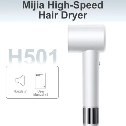 Original Xiaomi Mijia H501 High Speed Anion Hair Dryer Wind 62m/s 1600W 2min Quick Drying Professional Hair Care Negative Lon