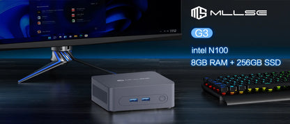 MLLSE G3 Mini PC Intel 12th Alder Lake N100 DDR4 8GB RAM 256GB ROM WiFi 5 BT4.2 Windows 11 Pro Desktop Computer  HDMI*2.