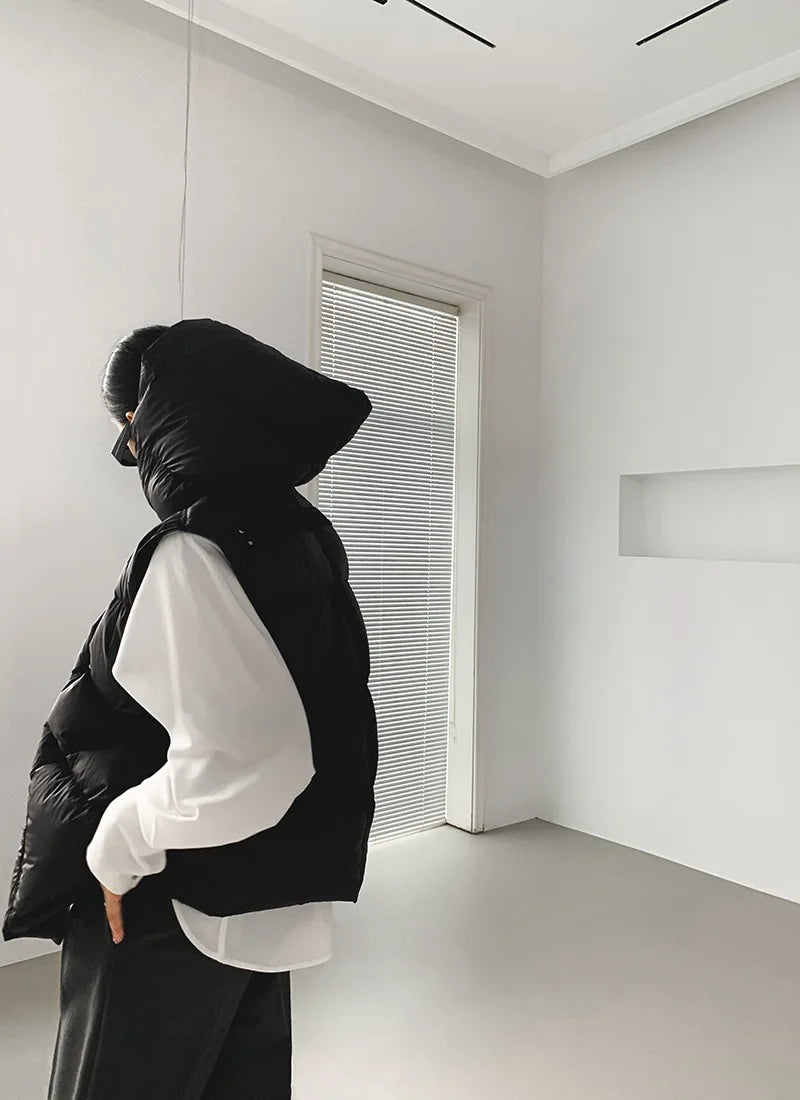 Hirsionsan Herbst Winter Koreanische Weiße Ente Unten Weste Frauen 2023 Neue Einfach Alle-spiel Mäntel FemaleSoft Warme Sleeveness Jacken