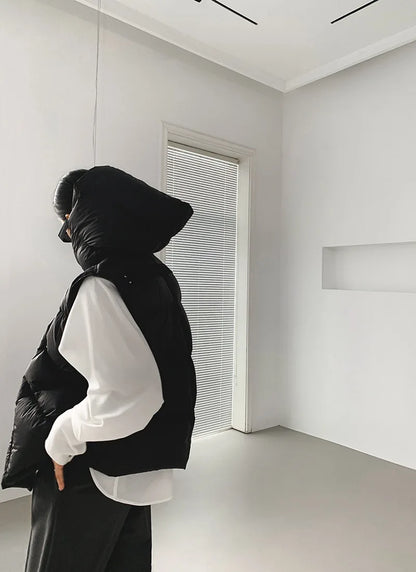 Hirsionsan Herbst Winter Koreanische Weiße Ente Unten Weste Frauen 2023 Neue Einfach Alle-spiel Mäntel FemaleSoft Warme Sleeveness Jacken