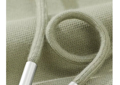 470G-570G HeavyWeight Cotton New Autumn Casual Men's Top Solid Color Loose Pullover Hoodies Sweatshirt Long-Sleeve Men Clothing